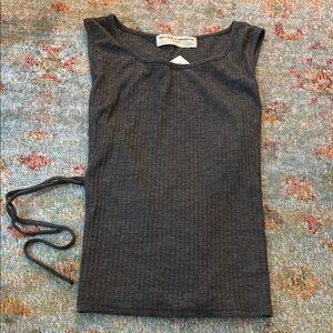 Urban Outfitters Gray Ribbed Tank Top